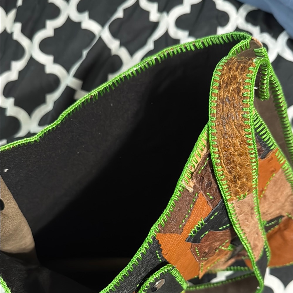 Patchwork Leather Shoulder Bag - image 2